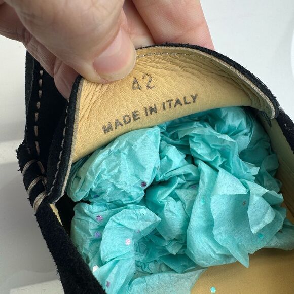 M Gemi Italian Black Suede Loafers 42 Men’s 9 - Picture 7 of 7